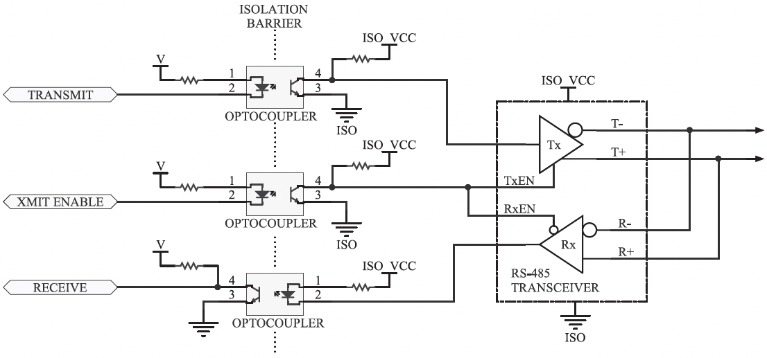 Figure 6K Rs485 Isolated With Optocouplers