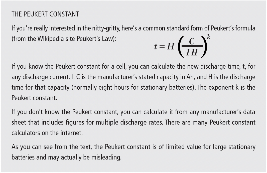 Peukert Constant